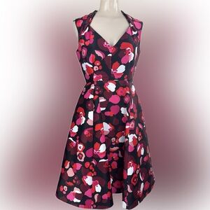 Kate Spade Women’s Pink Falling Florals Midi Dress Size 0 EUC